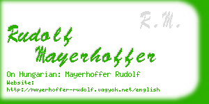 rudolf mayerhoffer business card